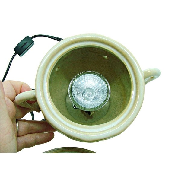 Deco Ceramic Electric Scented Wax Candle Warmer Beige Decorative Aromatherapy - Picture 4 of 9